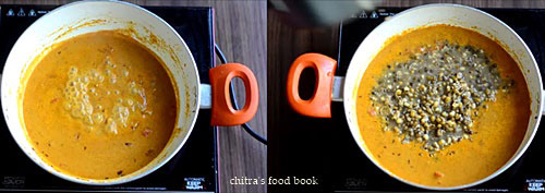 Sprouted green gram curry recipe