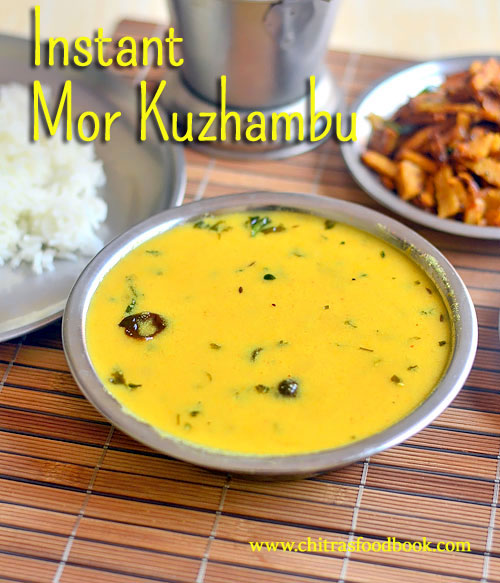 Instant mor kuzhambu recipe without grinding coconut