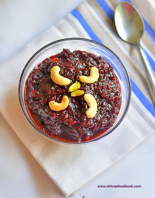Easy beetroot halwa recipe in pressure cooker