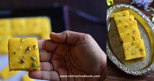 coconut khoya burfi recipe