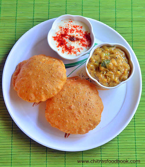 Paneer puri paneer stuffed poori