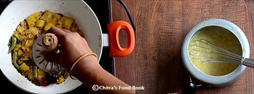 Raw mango dal - Andhra Mamidikaya Pappu