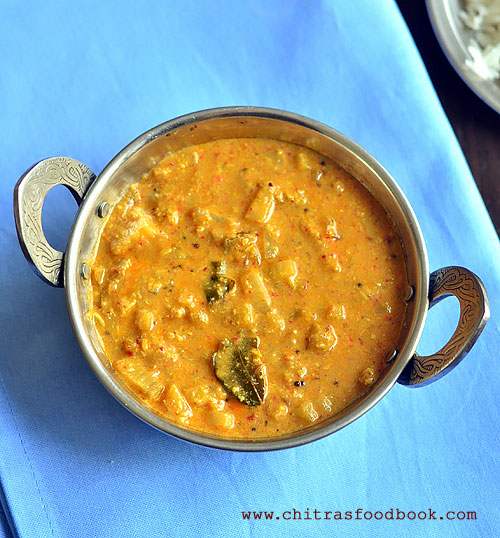 Banana stem gravy / Vazhaithandu Kuzhambu