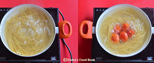 Tomato spaghetti recipe - Indian vegetarian