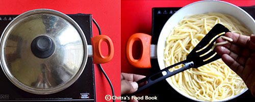 Tomato spaghetti recipe - Indian vegetarian