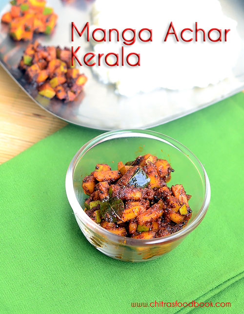 Instant mango pickle recipe - Kerala style manga achar
