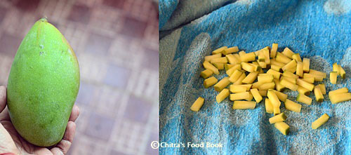 Instant raw mango pickle