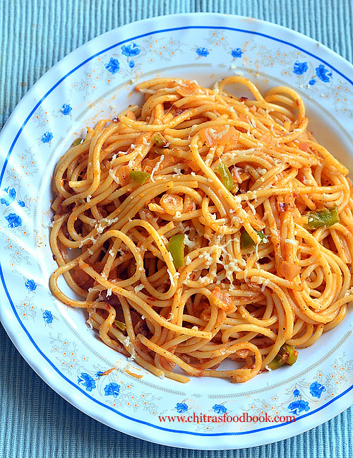 Indian spaghetti recipe
