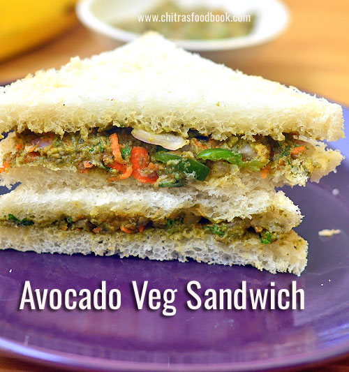 Indian Avocado sandwich recipe
