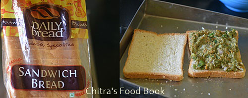 Indian style avocado sandwich recipe