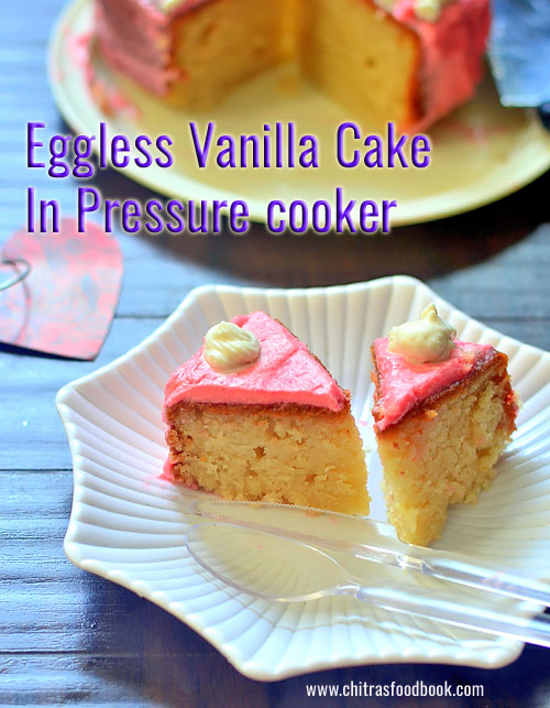 How to make eggless cake in pressure cooker
