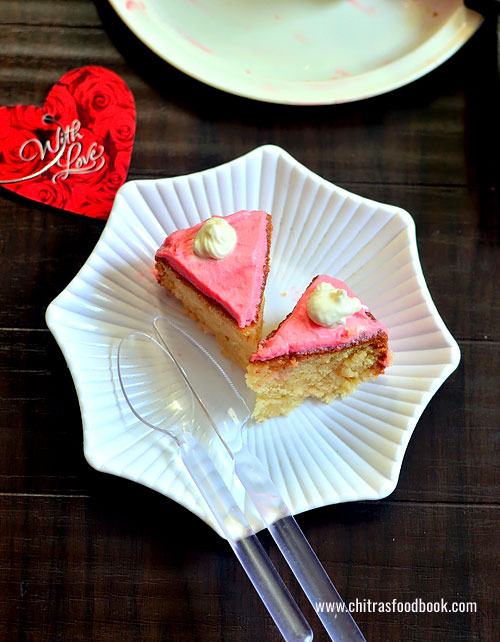 Eggless cake in a pressure cooker