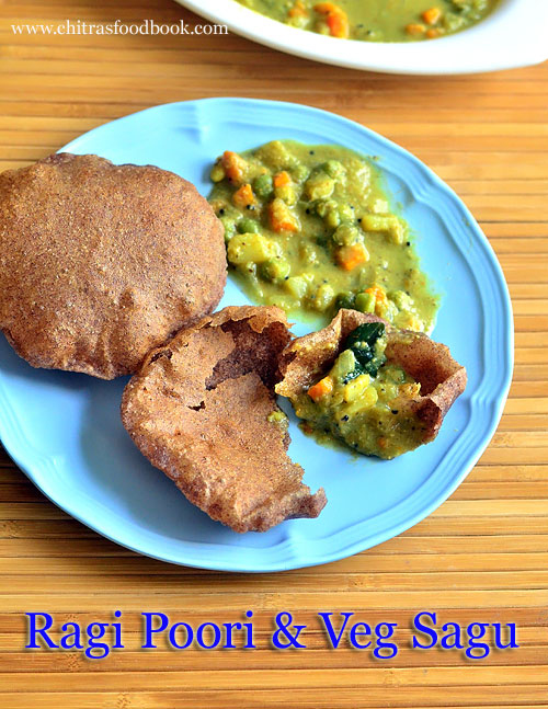 Ragi Poori - Finger millet puri Ragi Poori - Finger millet puri
