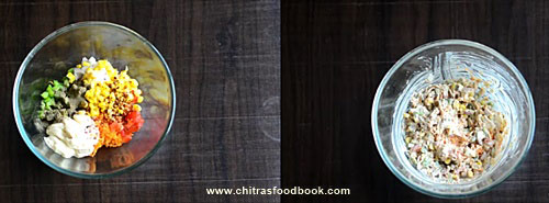 Vegetable mayonnaise sandwich