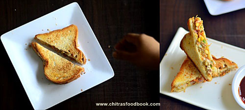 Vegetable mayonnaise sandwich