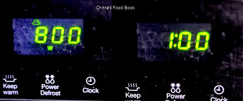 Bread pizza in microwave