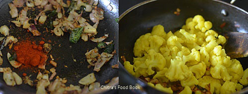 South Indian cauliflower poriyal