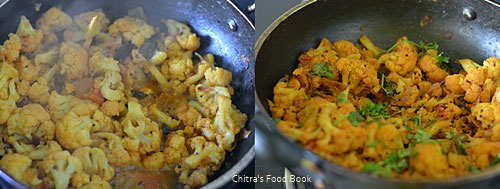 South Indian cauliflower poriyal