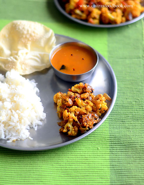 Cauliflower Poriyal Recipe / South Indian Gobi Poriyal Recipe