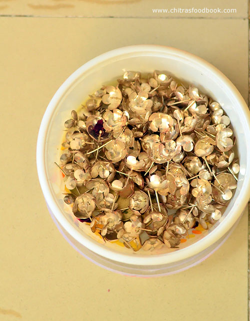 Silver flowers for pooja