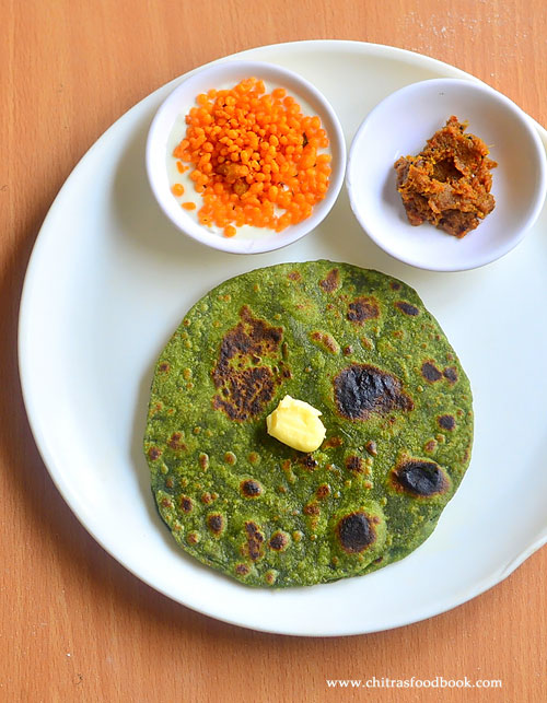 Spinach chapathi