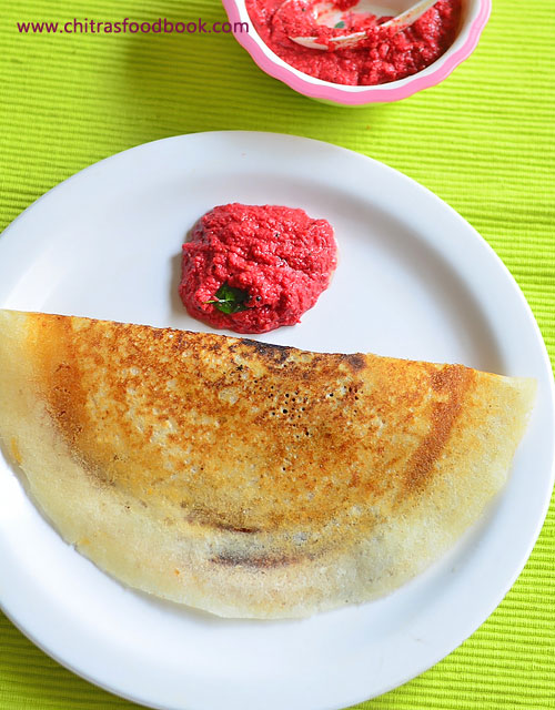 Beetroot chutney for dosa
