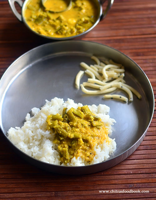 Kothavarangai poricha kuzhambu