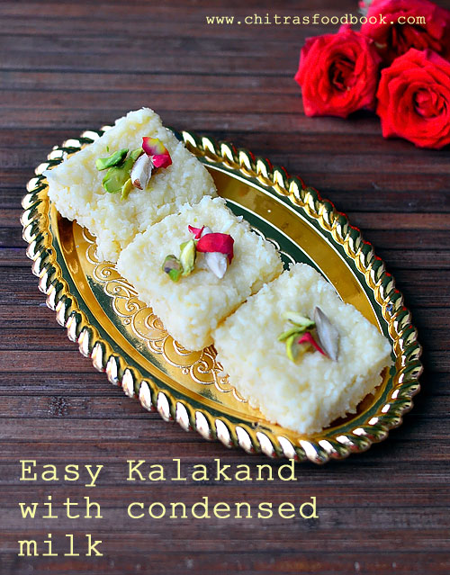 Kalakand recipe with condensed milk