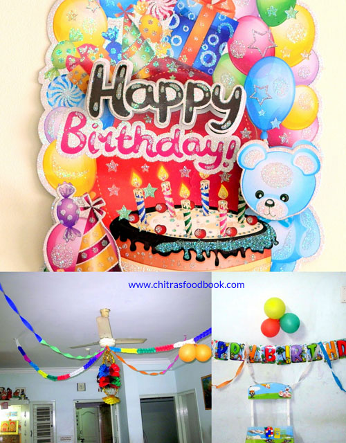 kids birthday party decoration at home