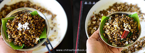 Green Gram Sundal Recipe without soaking