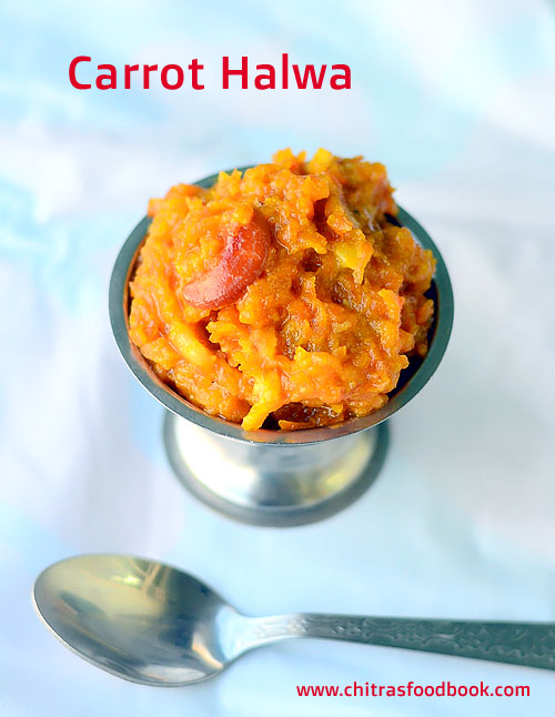 Carrot halwa with khoya in pressure cooker - Gajar Ka Halwa Recipe