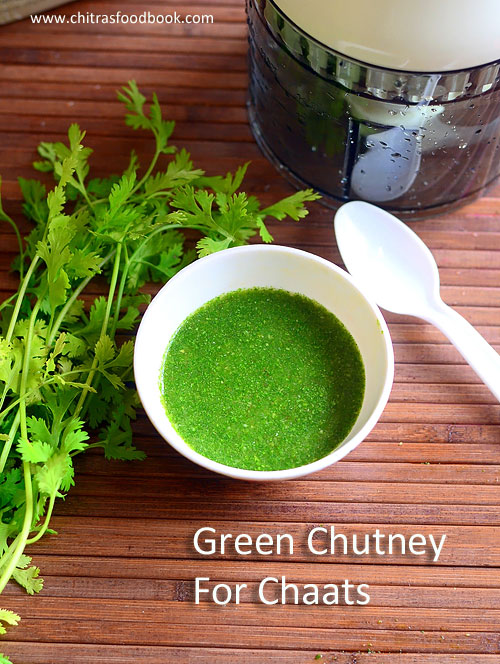Green chutney for chaat