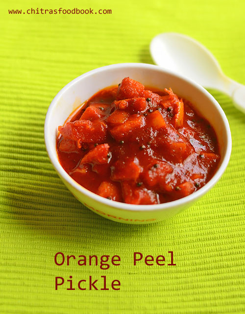 Orange Peel Pickle – Instant Orange Skin Pickle Recipe