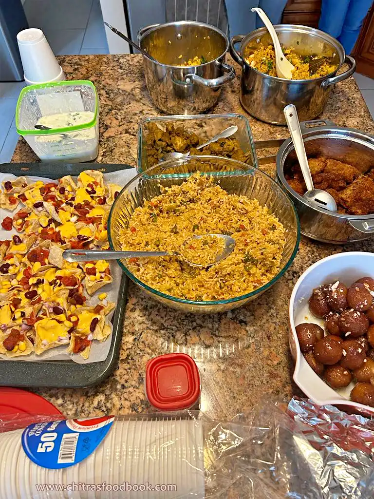 Indian vegetarian potluck party recipes