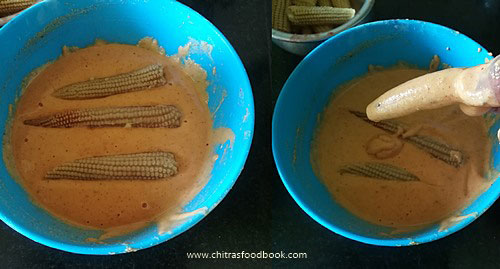 Baby corn bajji Baby corn bajji