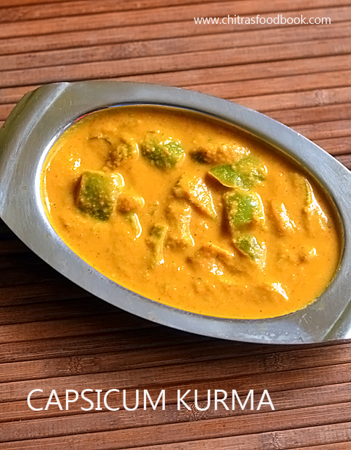 North Indian capsicum kurma for roti