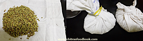 how to make green gram sprouts