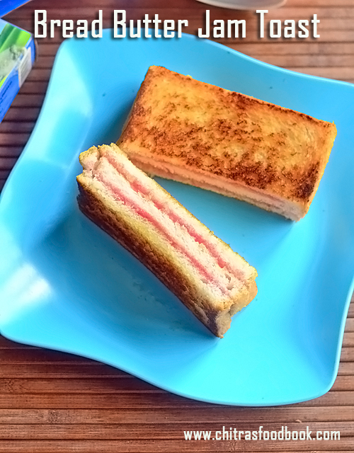 Bread butter jam toast Bread butter jam toast