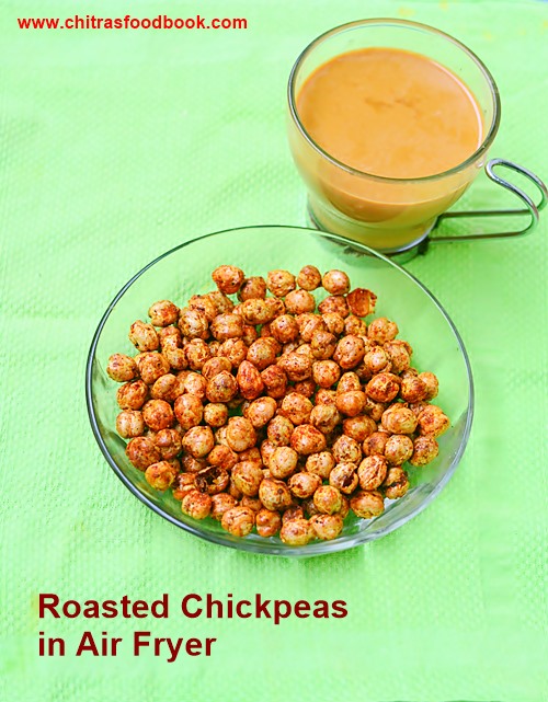 Roasted chickpeas in airfryer