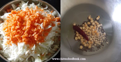 cabbage carrot poriyal cabbage carrot poriyal