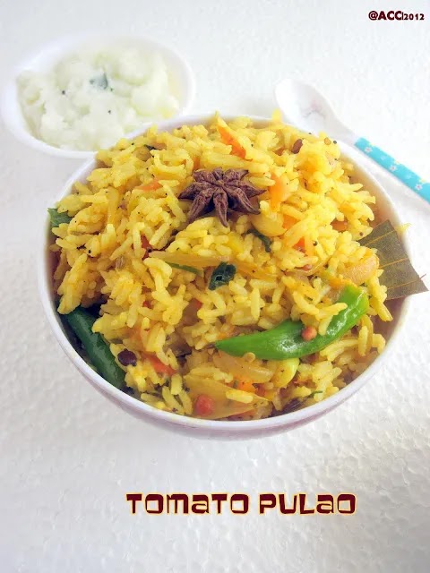 Tomato rice in Tamil nadu style