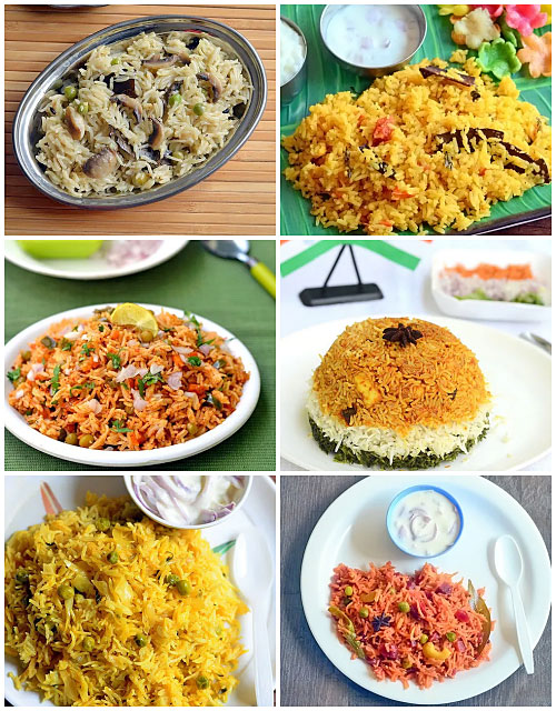 18 Pulao Varieties – Different Types of Veg Pulao Recipes