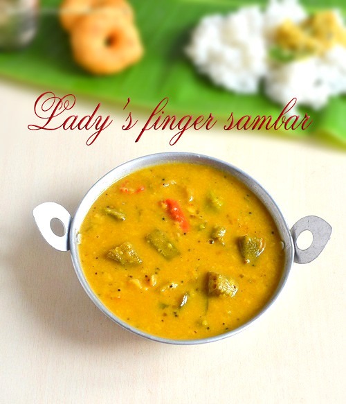 Lady's finger sambar Lady's finger sambar for rice