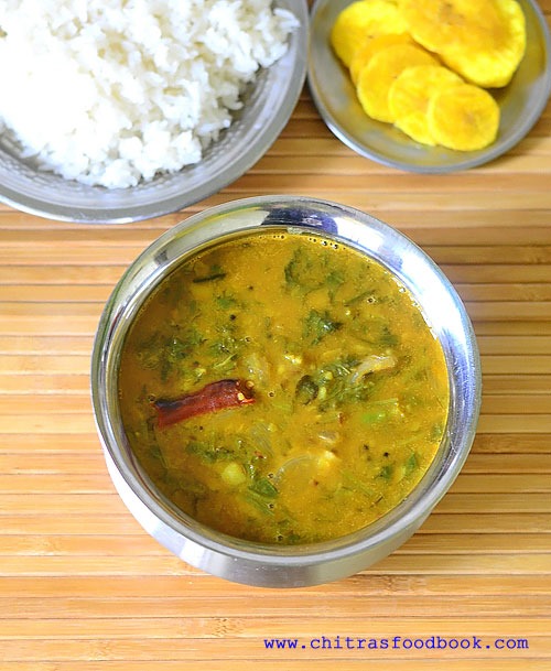 Palak sambar Palak sambar which is pasalai keerai sambar in Tamil