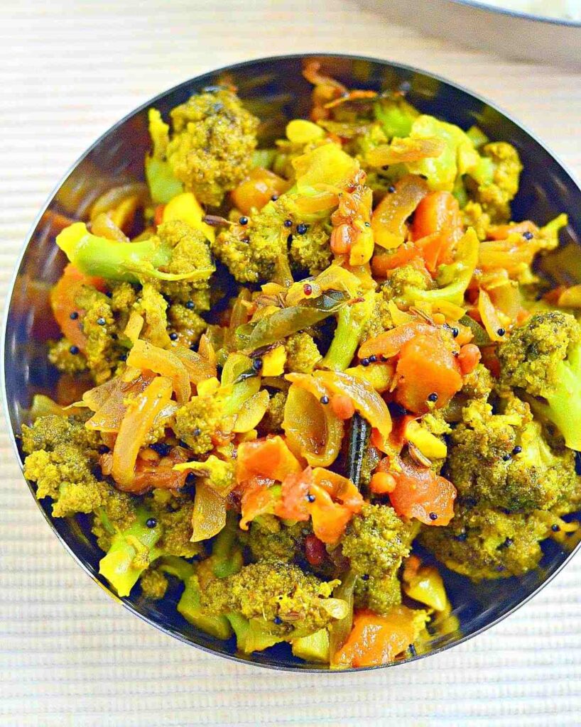 broccoli poriyal in tamil nadu style for rice